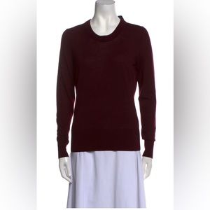 Burberry Super Fine Merino Wool Crew sweater, elegant bow @ back size S, euc